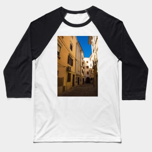 Street in Piran, Slovenia Baseball T-Shirt